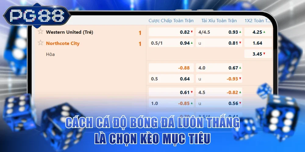 Cách cá độ bóng đá luôn thắng là chọn kèo mục tiêu